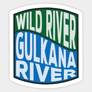 Gulkana River Wild River Wave Sticker